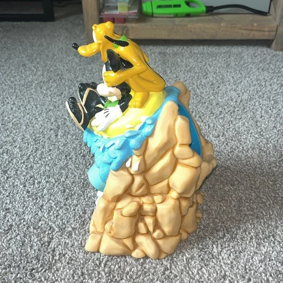 Vintage Dixie Cup Dispenser Mickey Mouse Pluto Disney Waterfall Splash Mountain - Picture 3 of 8